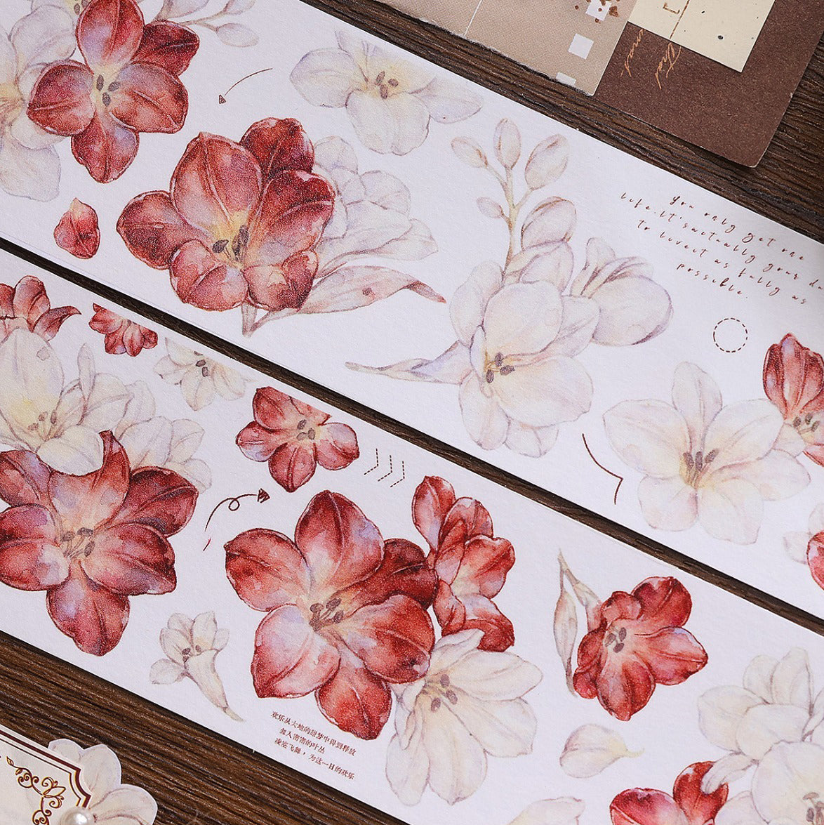 5cm*100cm Crimson Flower Tape