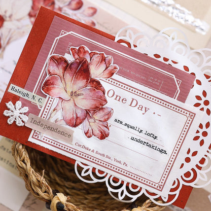 5cm*100cm Crimson Flower Tape
