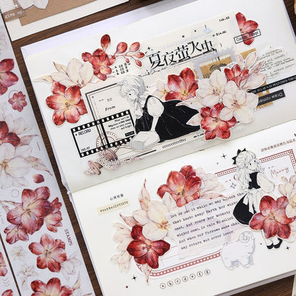 5cm*100cm Crimson Flower Tape