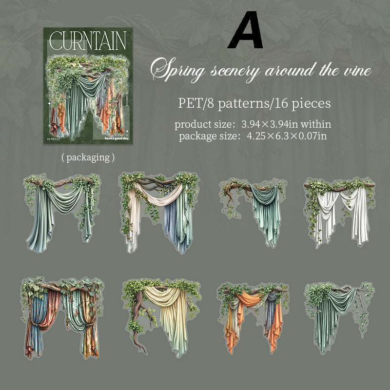 Curtain Stickers 16pcs