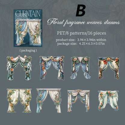 Curtain Stickers 16pcs