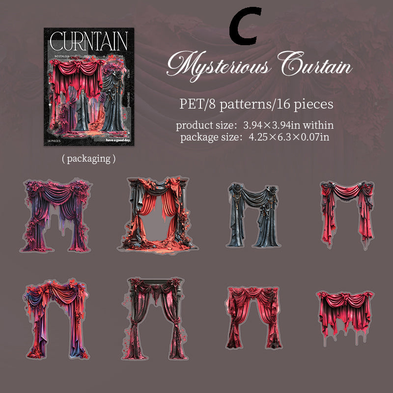 Curtain Stickers 16pcs