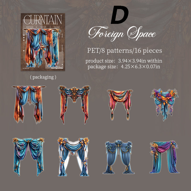 Curtain Stickers 16pcs