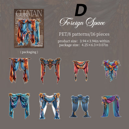 Curtain Stickers 16pcs