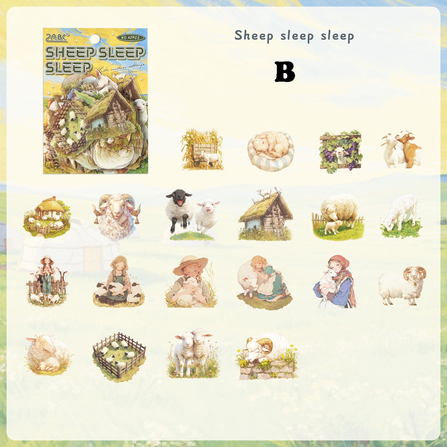 Cute Creature Sticker 40pcs