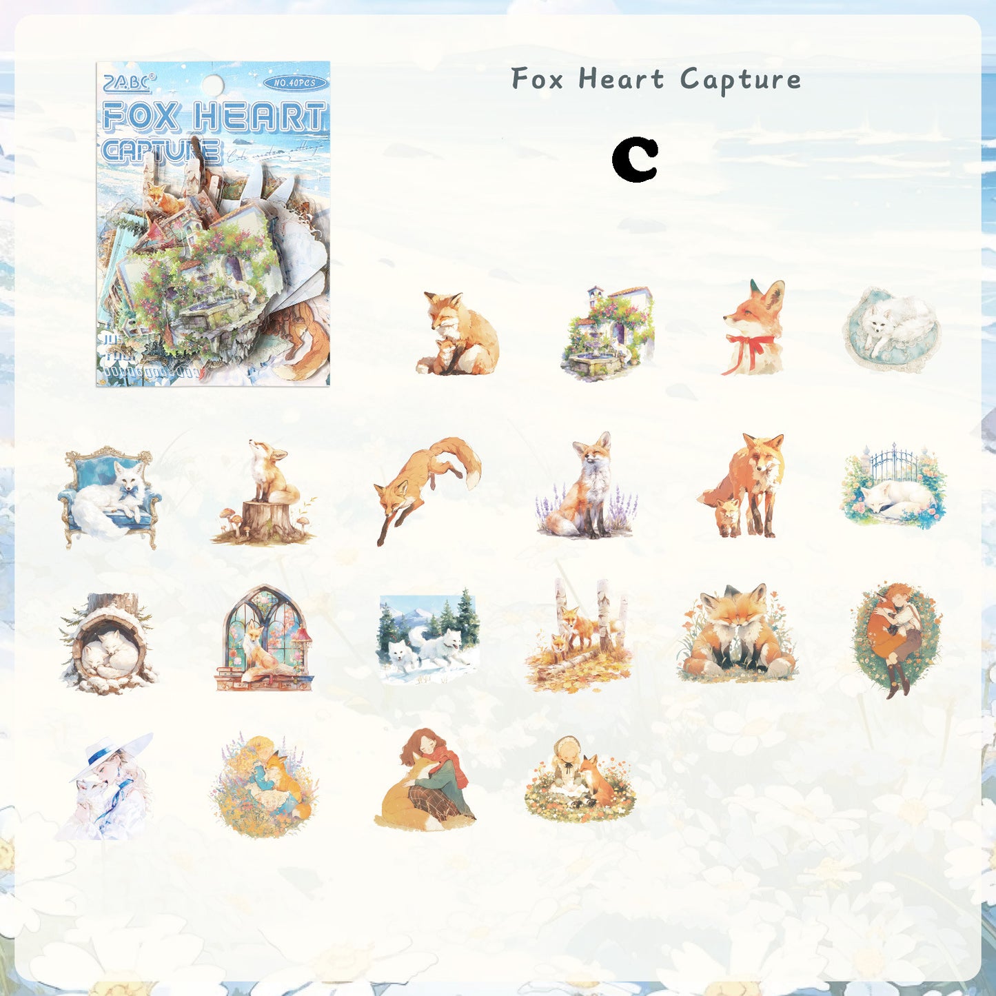 Cute Creature Sticker 40pcs