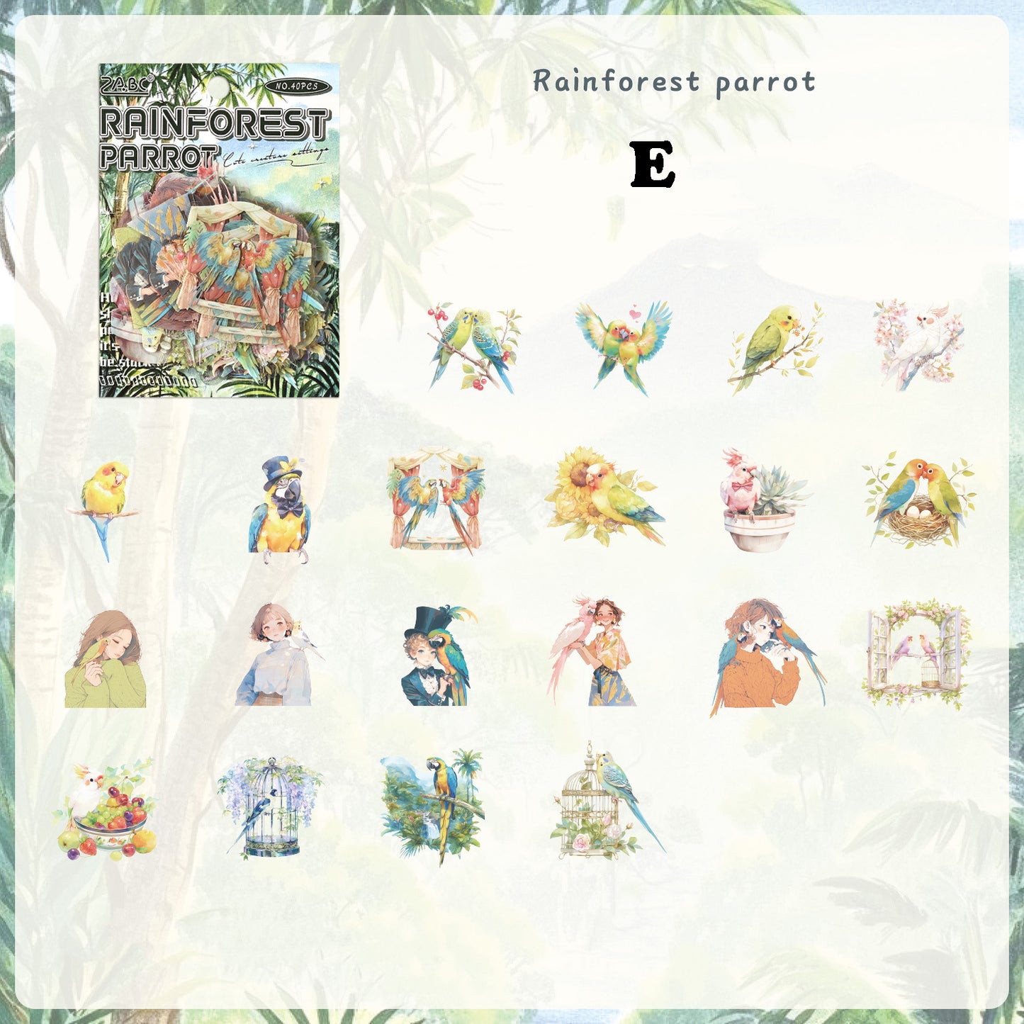 Cute Creature Sticker 40pcs