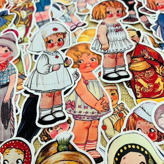 Cute Doll Stickers 56pcs