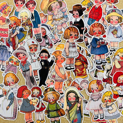 Cute Doll Stickers 56pcs