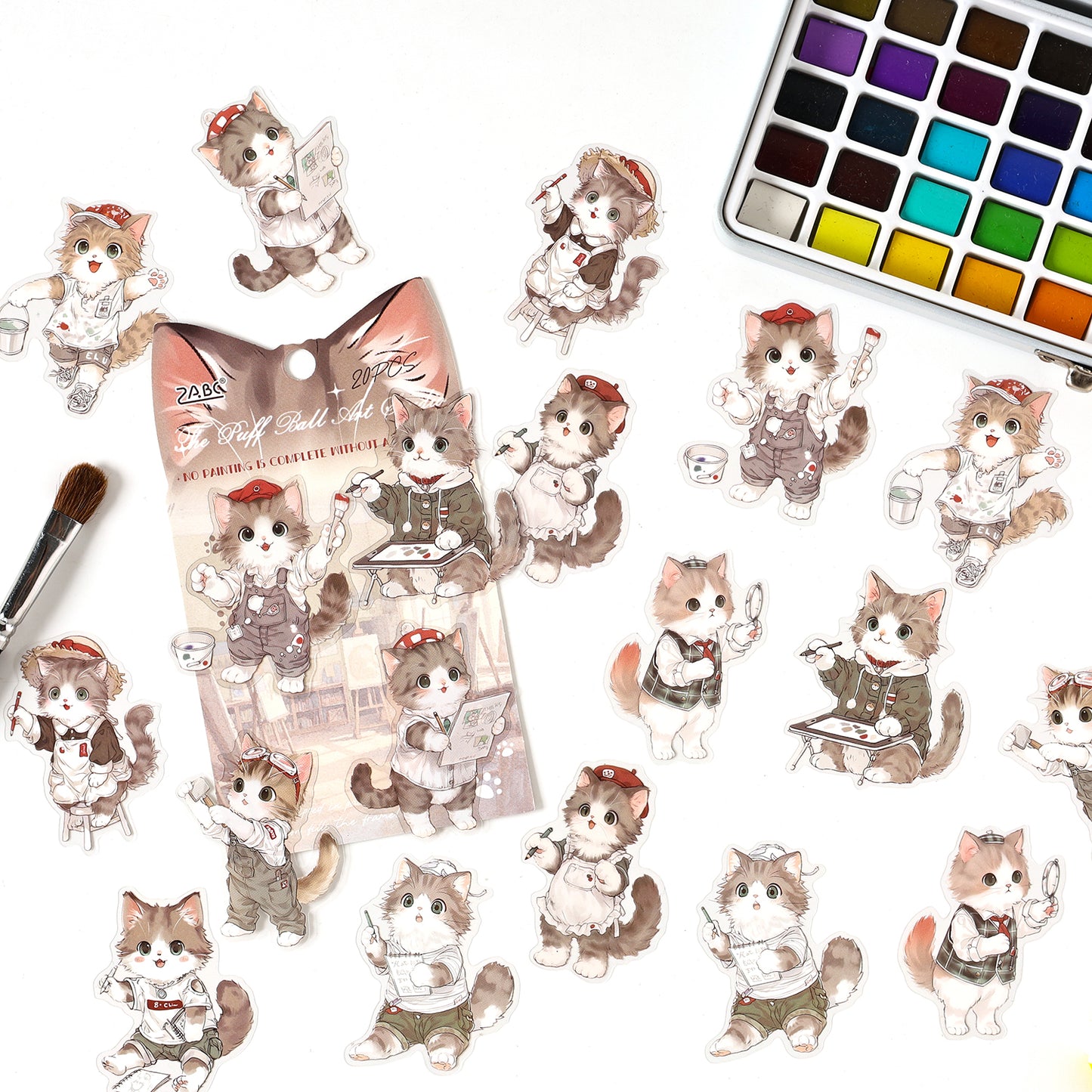 Cute Paw Club Sticker 20pcs