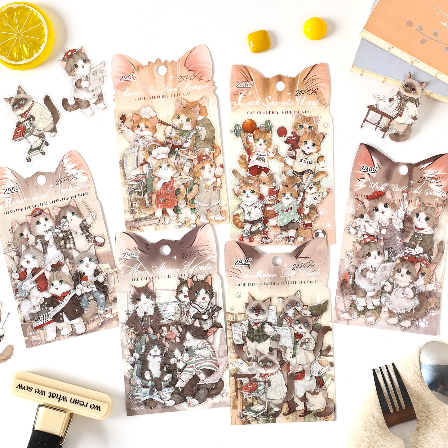 Cute Paw Club Sticker 20pcs