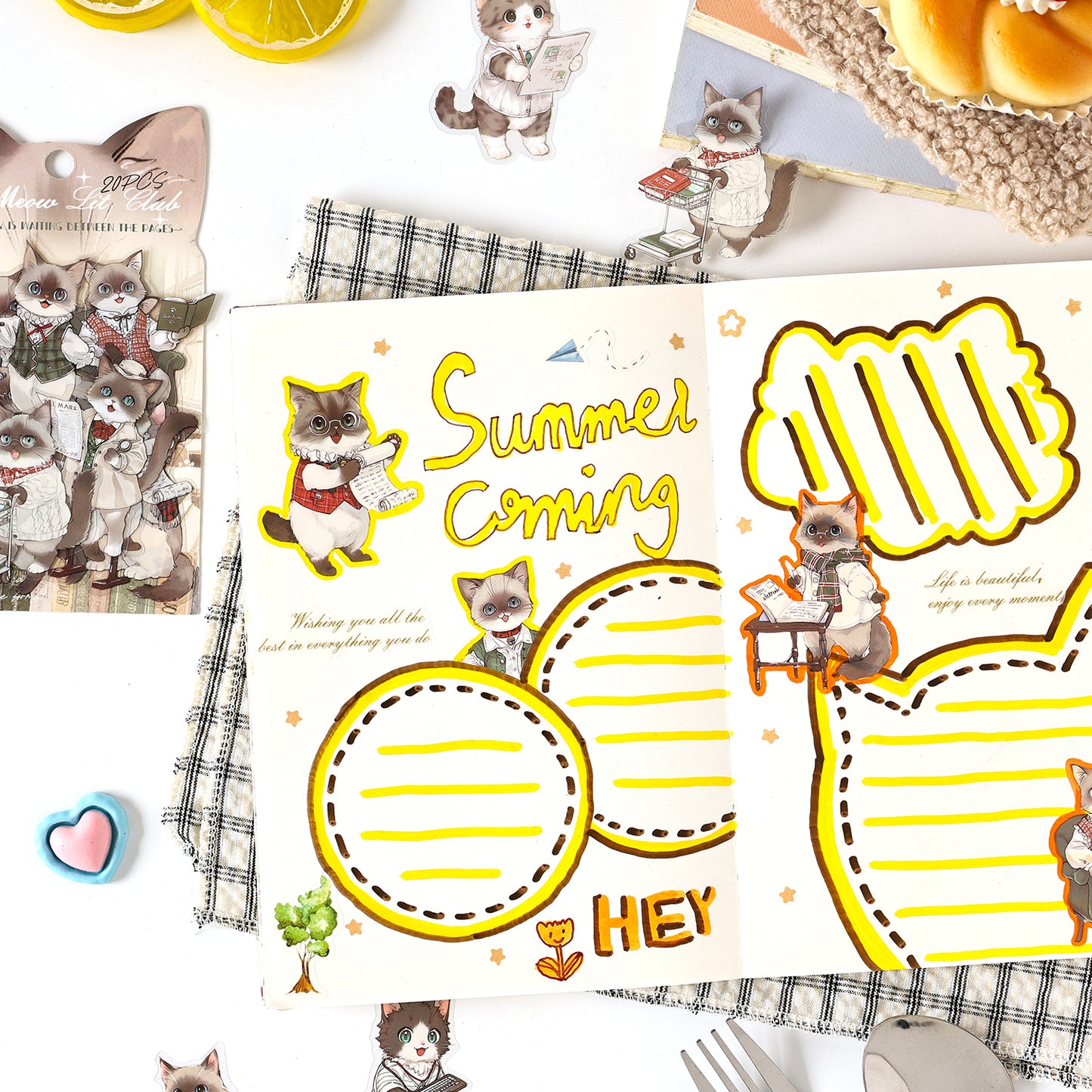 Cute Paw Club Sticker 20pcs