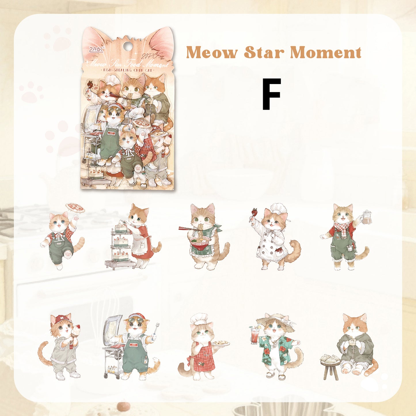 Cute Paw Club Sticker 20pcs