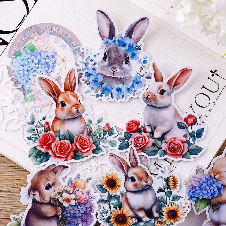 Cute Rabbit Stickers 18pcs