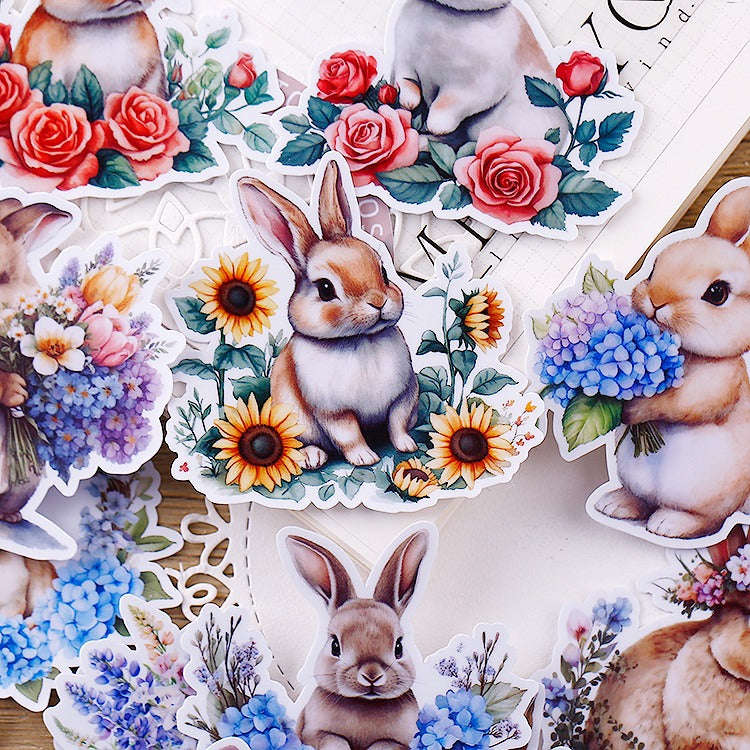 Cute Rabbit Stickers 18pcs