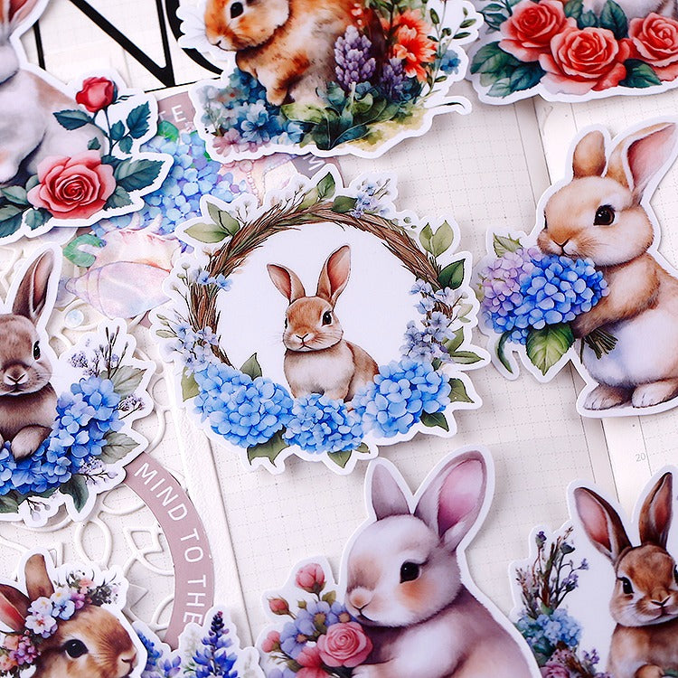 Cute Rabbit Stickers 18pcs