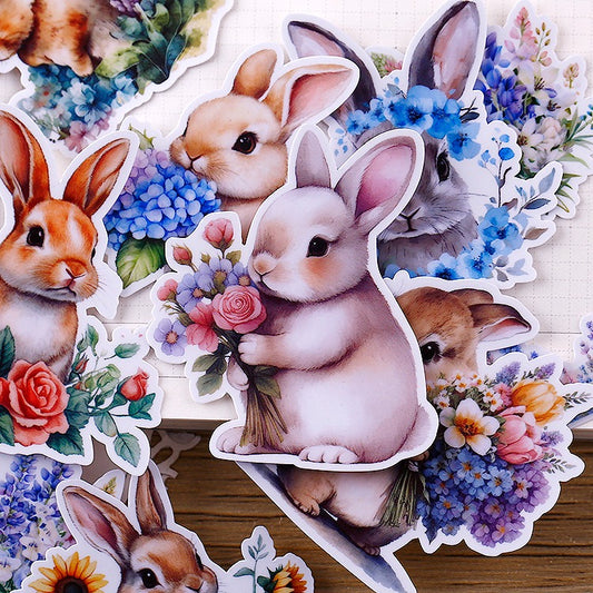 Cute Rabbit Stickers 18pcs