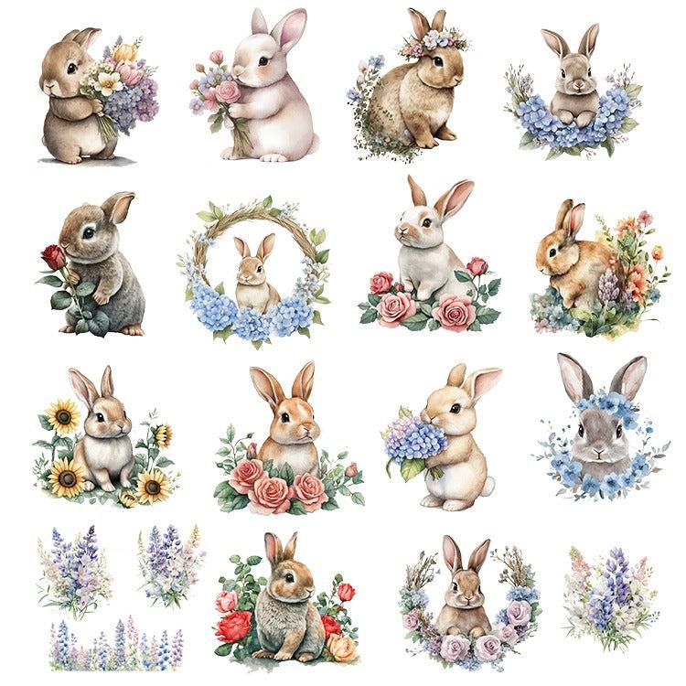 Cute Rabbit Stickers 18pcs