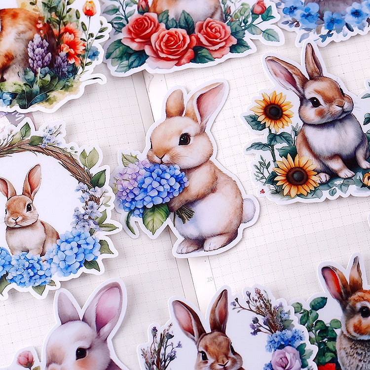 Cute Rabbit Stickers 18pcs