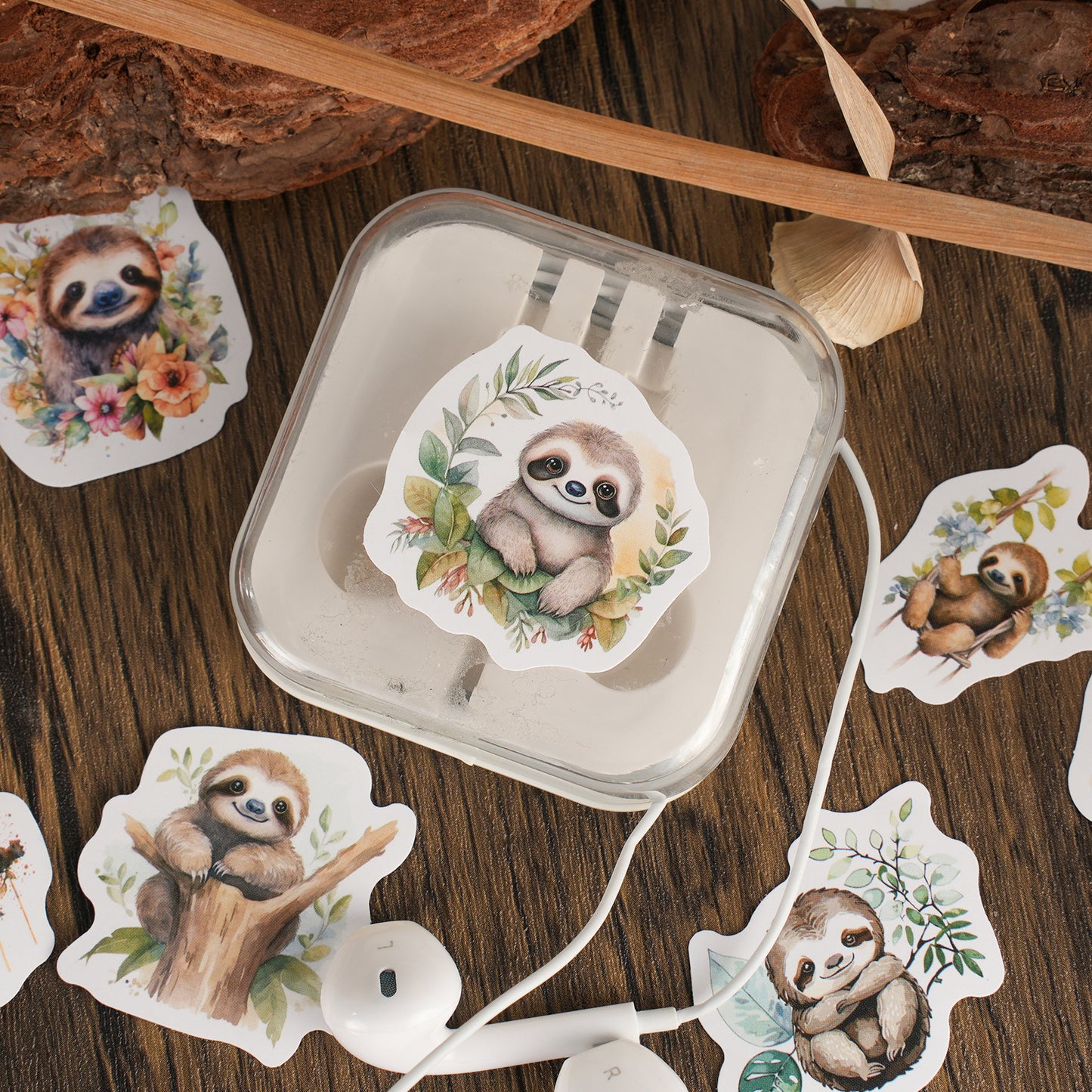 Cute Sloth Stickers 46pcs