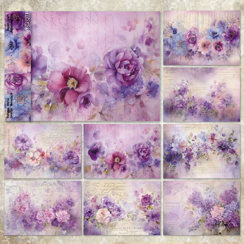 Violets Paper 8pcs