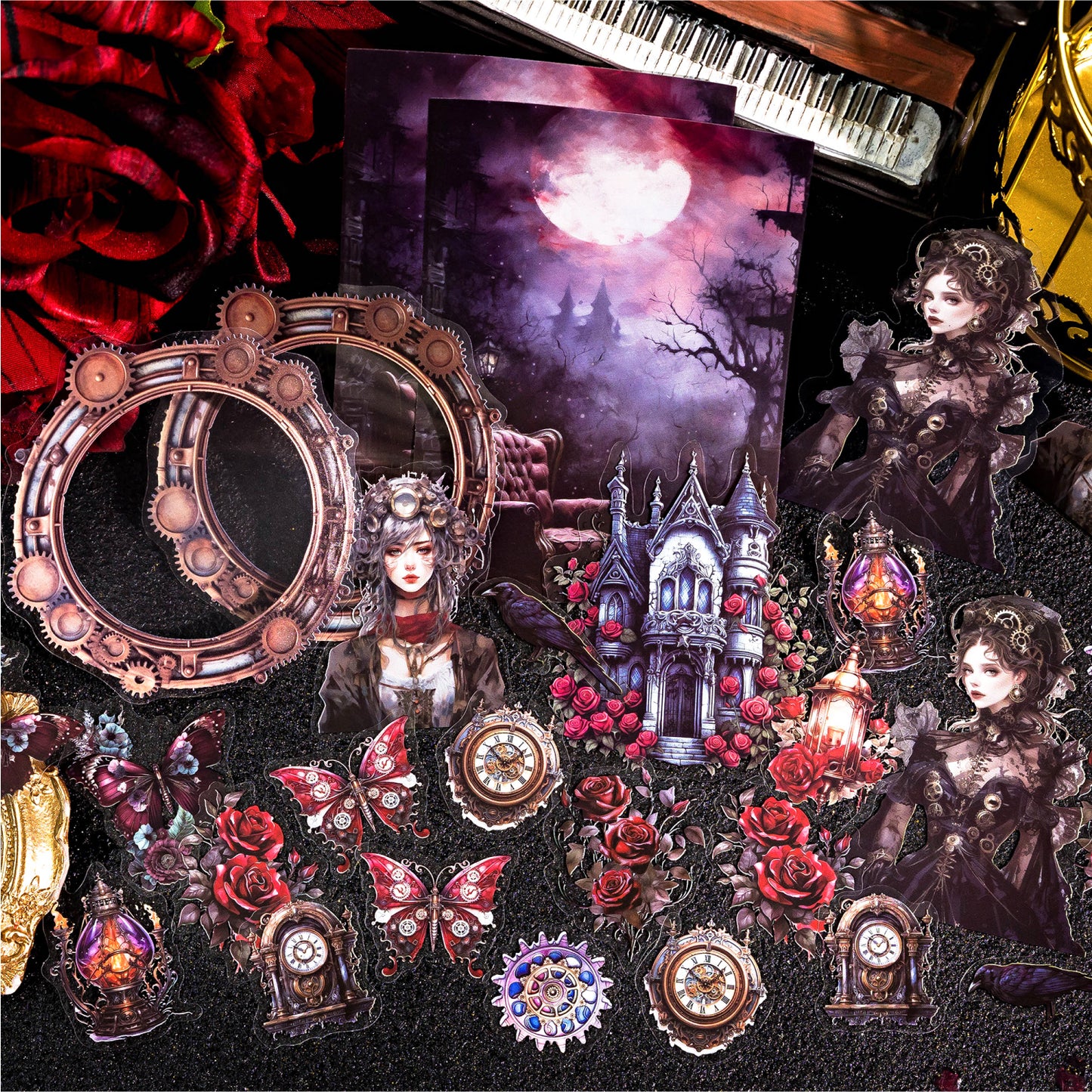Dark Fantasy Night Series Sticker 30pcs