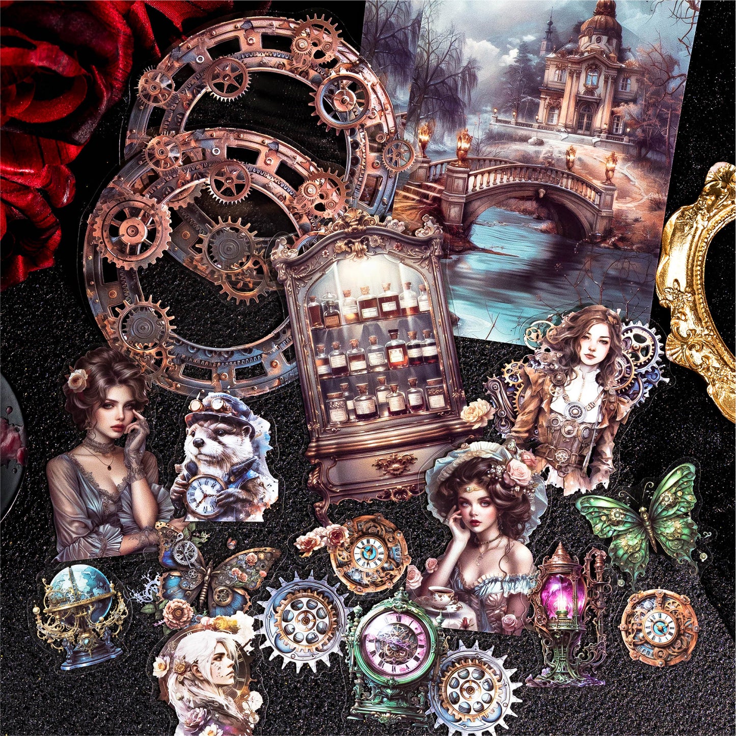 Dark Fantasy Night Series Sticker 30pcs