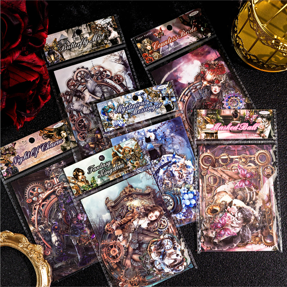 Dark Fantasy Night Series Sticker 30pcs – Estarcase
