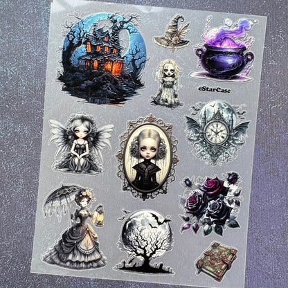 Dark Magic Embossed Sticker 1pcs