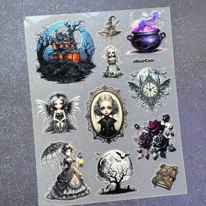 Dark Magic Embossed Sticker 1pcs