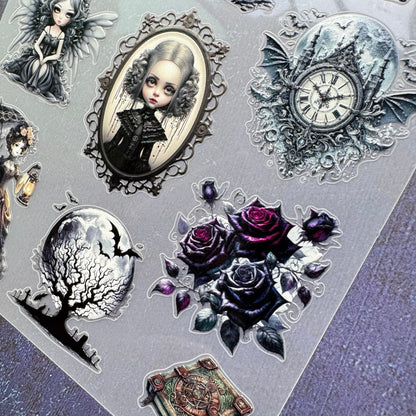 Dark Magic Embossed Sticker 1pcs