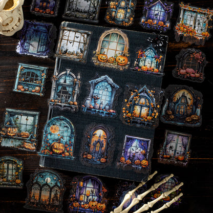 Dark Night Window Shadow Sticker 10pcs