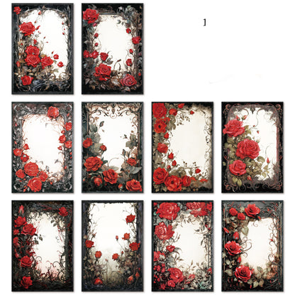 Dark Rose Paper 30pcs