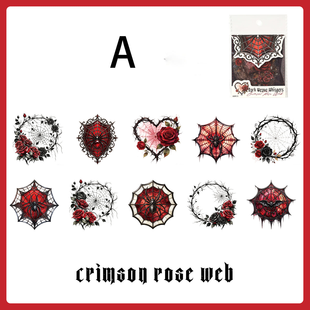 Dark Weave Hush Whisper Sticker 10pcs