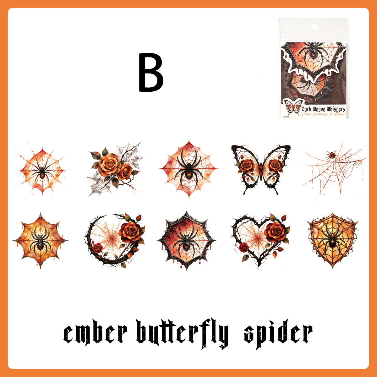 Dark Weave Hush Whisper Sticker 10pcs