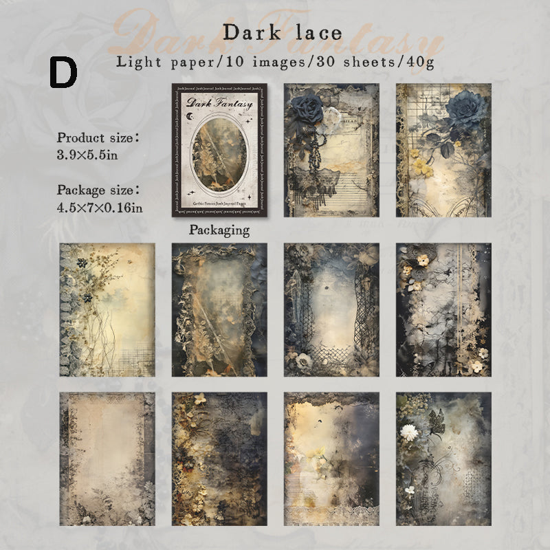 Dark Fantasy Paper 30pcs