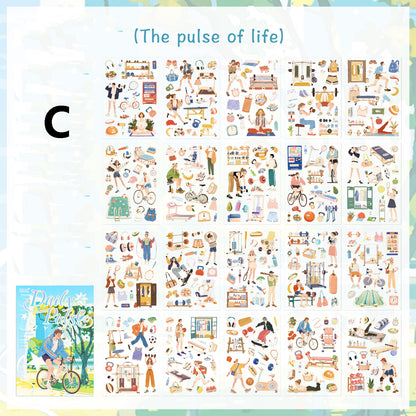 Day and Night Cycle Sticker Book 20pcs