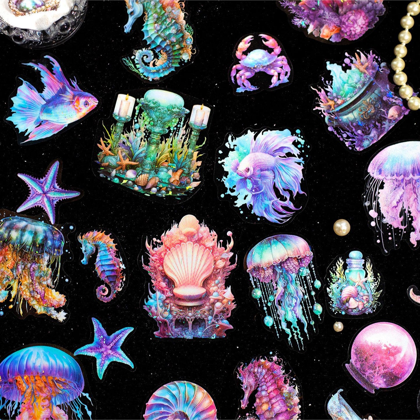 Deep Sea Shimmer Stickers 11pcs