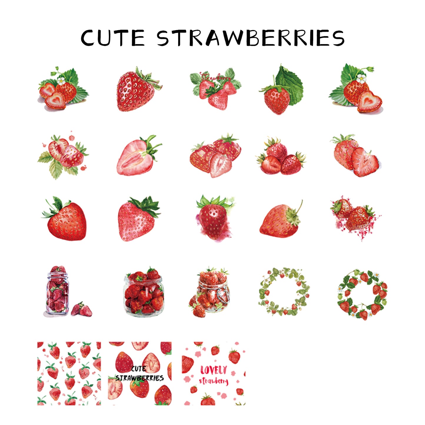 Delicious Strawberries Stick 46pcs