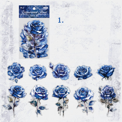 Delusional Rose Sticker 10pcs