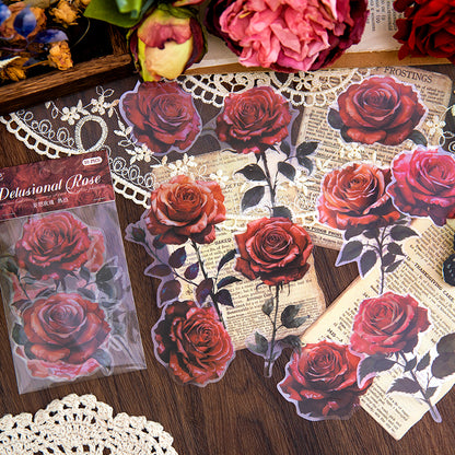 Delusional Rose Sticker 10pcs
