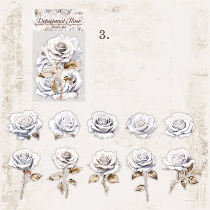 Delusional Rose Sticker 10pcs