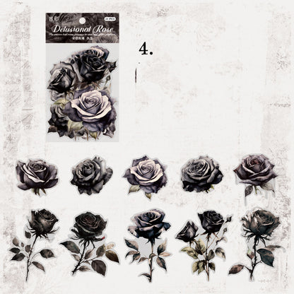 Delusional Rose Sticker 10pcs
