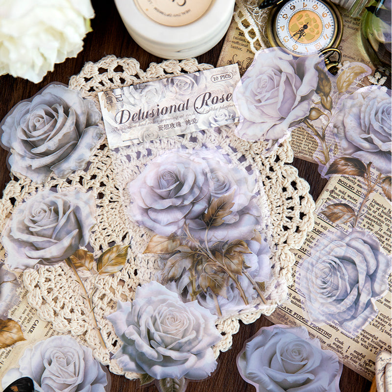 Delusional Rose Sticker 10pcs
