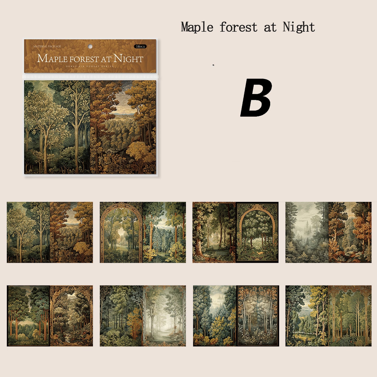 Dense Fir Forest Sticker 16pcs