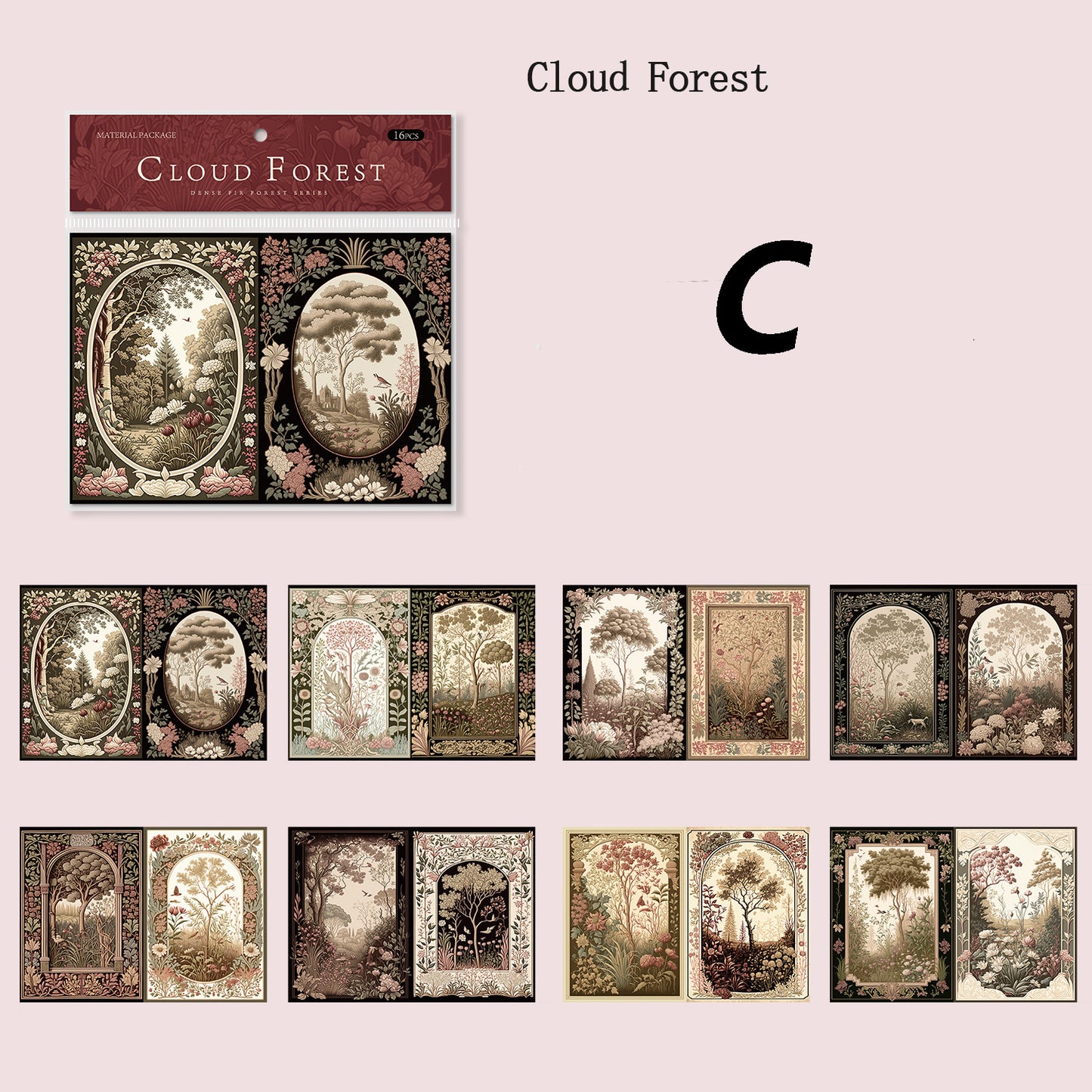 Dense Fir Forest Sticker 16pcs