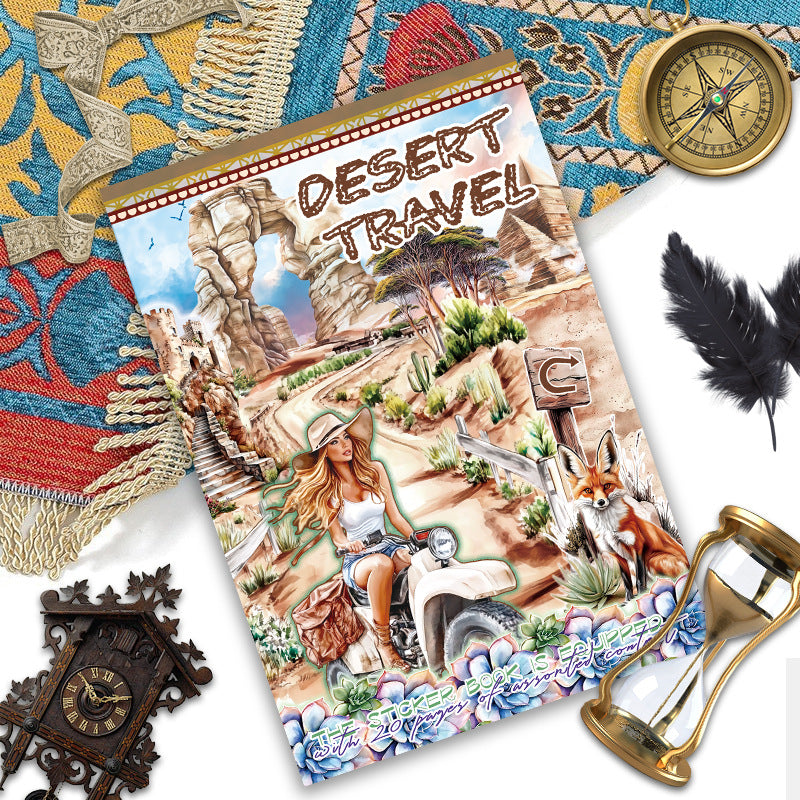 Desert Travel Stickers Book