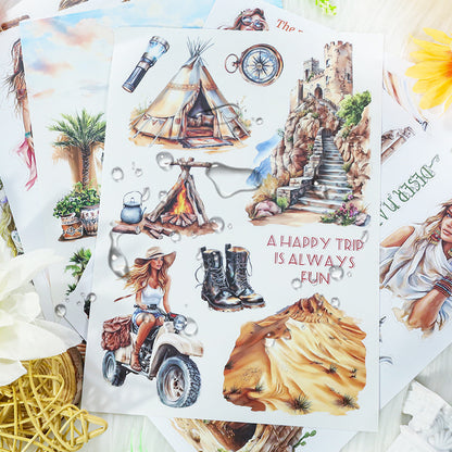 Desert Travel Stickers Book