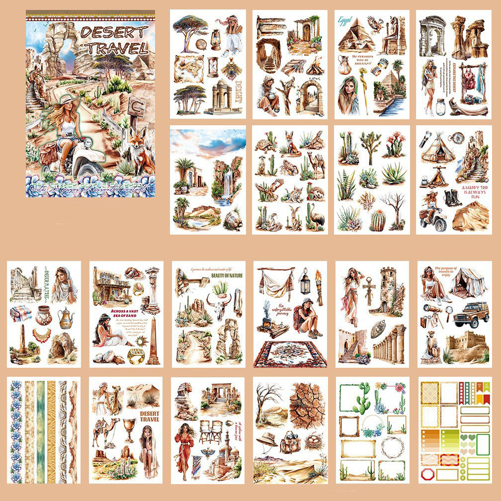 Desert Travel Stickers Book