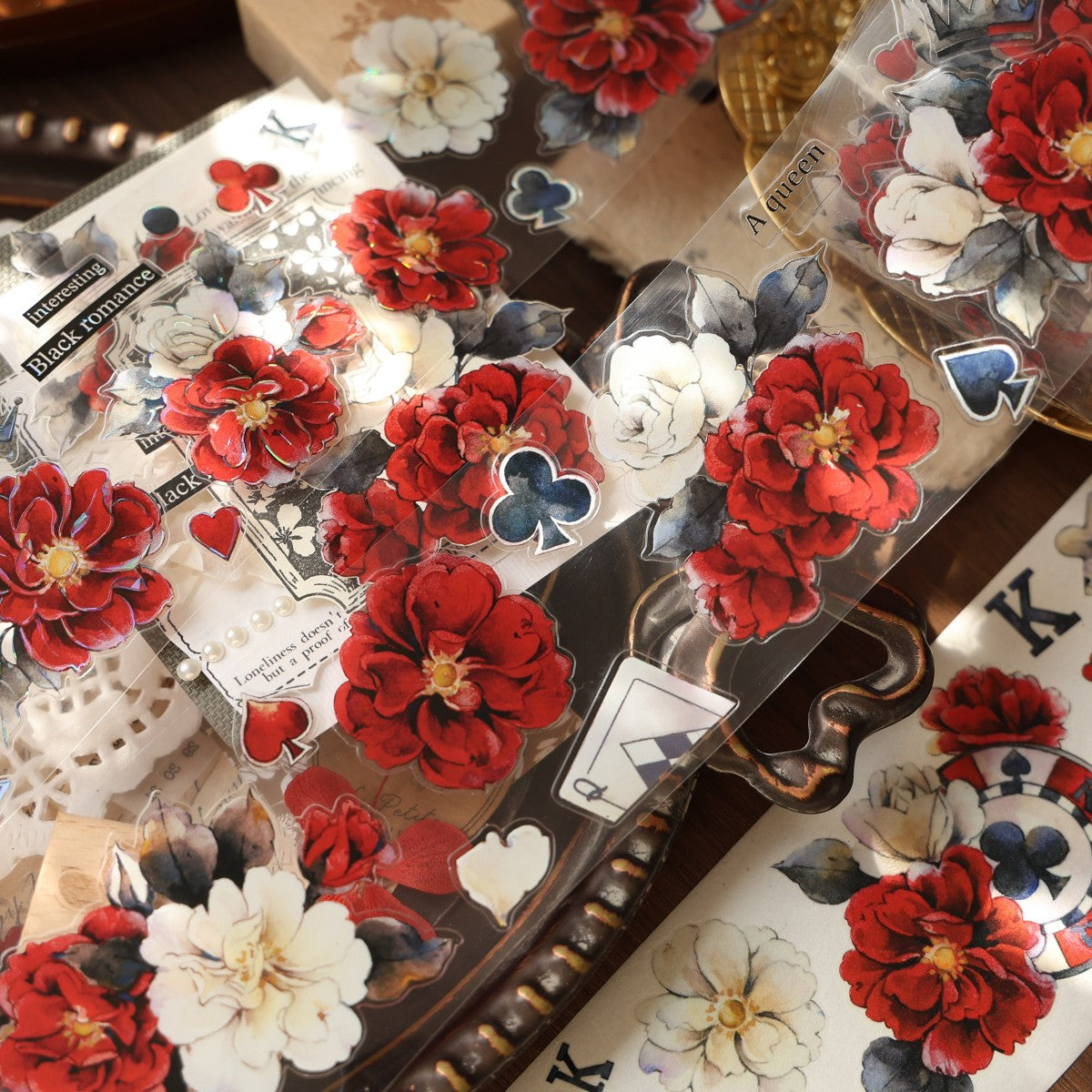 6cm*150cm Die-cutting Lucky Chips Flower Tape